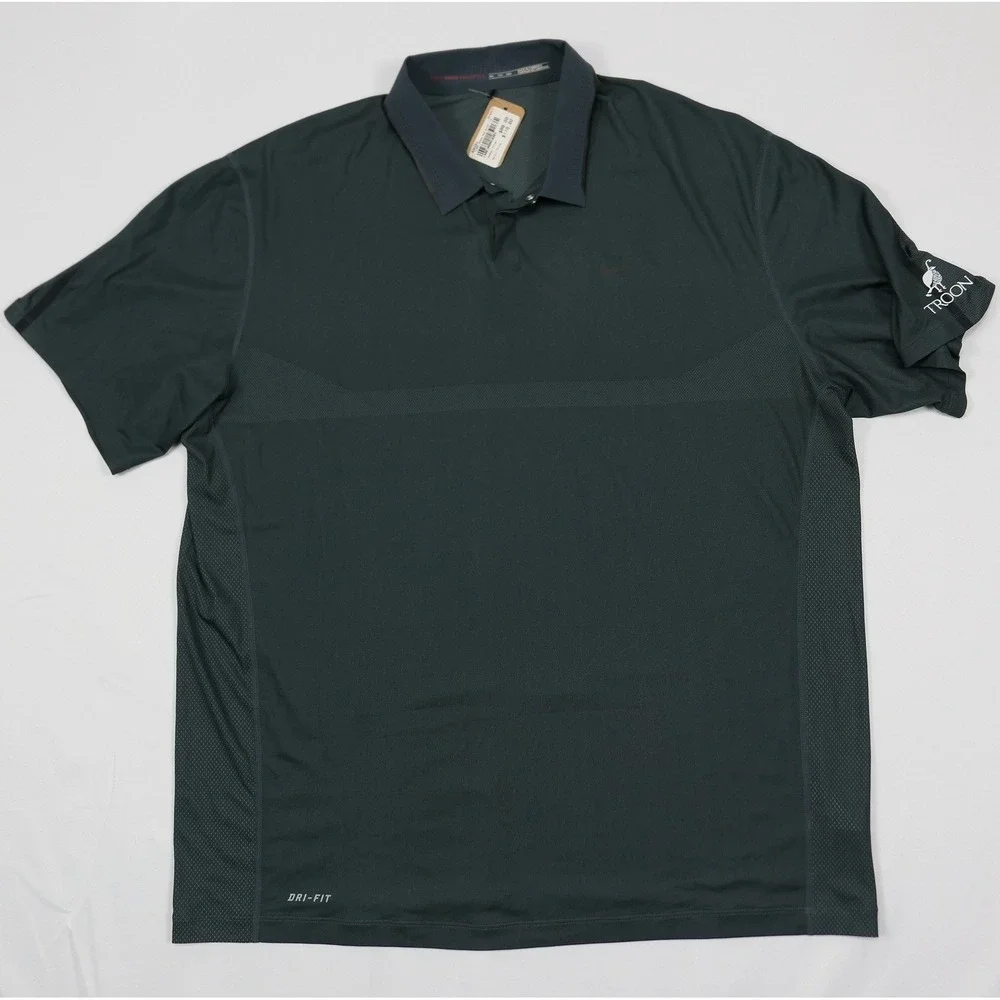 NEW Nike Tiger Woods Collection‎ Polo Mens XXL Slate Troon Golf Shirt NWT
